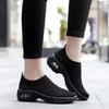 New Mesh Casual Shoes Breathable Thick-soled One-pedal Fly-woven Air Cushion Sneakers Lazy Socks Shoes Women