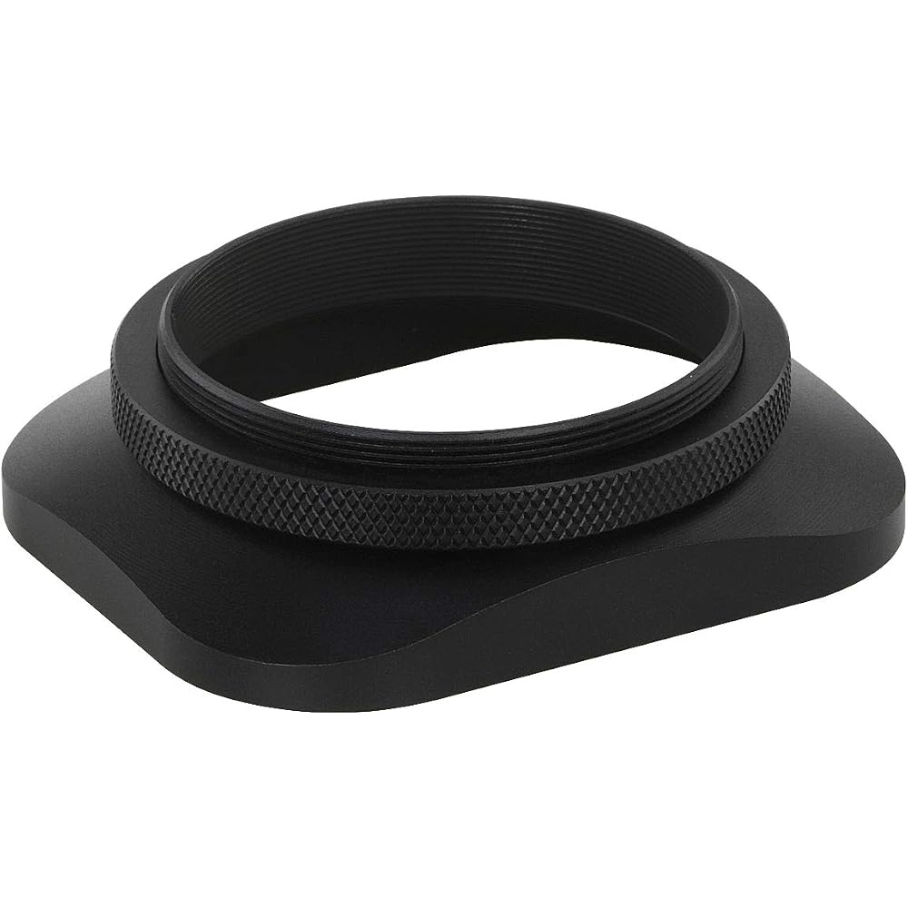 Haoge LH-E2T 49mm Square Metal Screw-In Lens Hood with Cap is compatible with Sony RX1, RX1R, RX1RII cameras and Sony E 20mm f2.8, 28mm f2, 30mm f3.5,
