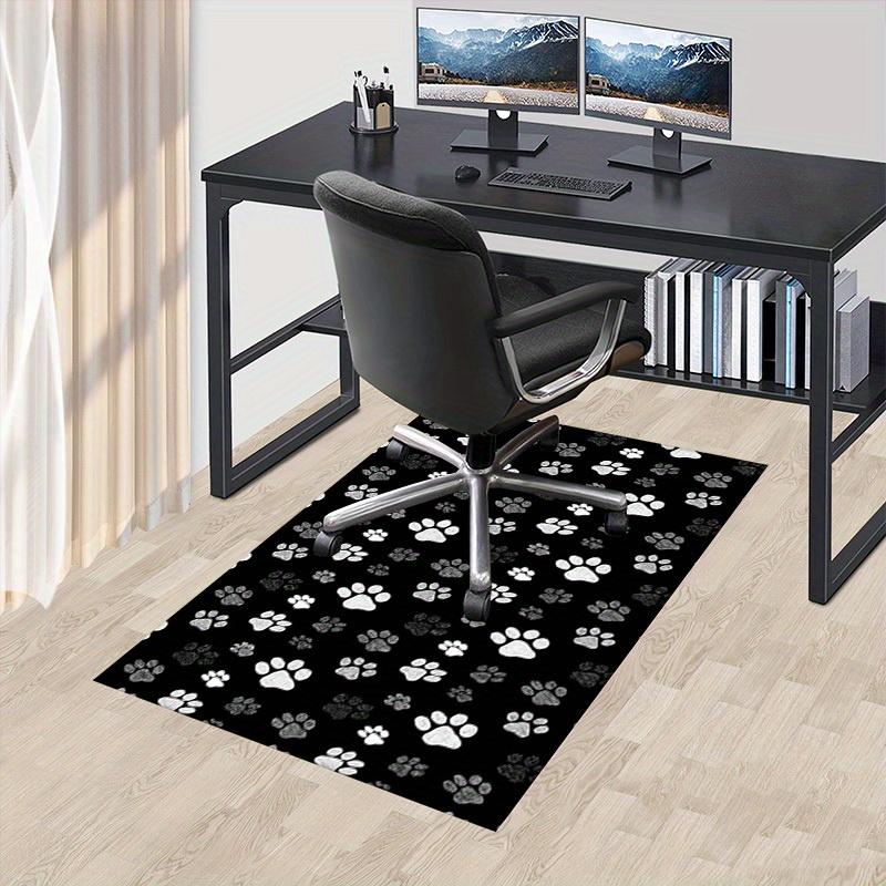 Office Carpet Dog Paw Prints Sofa Rug for Chairs, Underneath Protection Mat