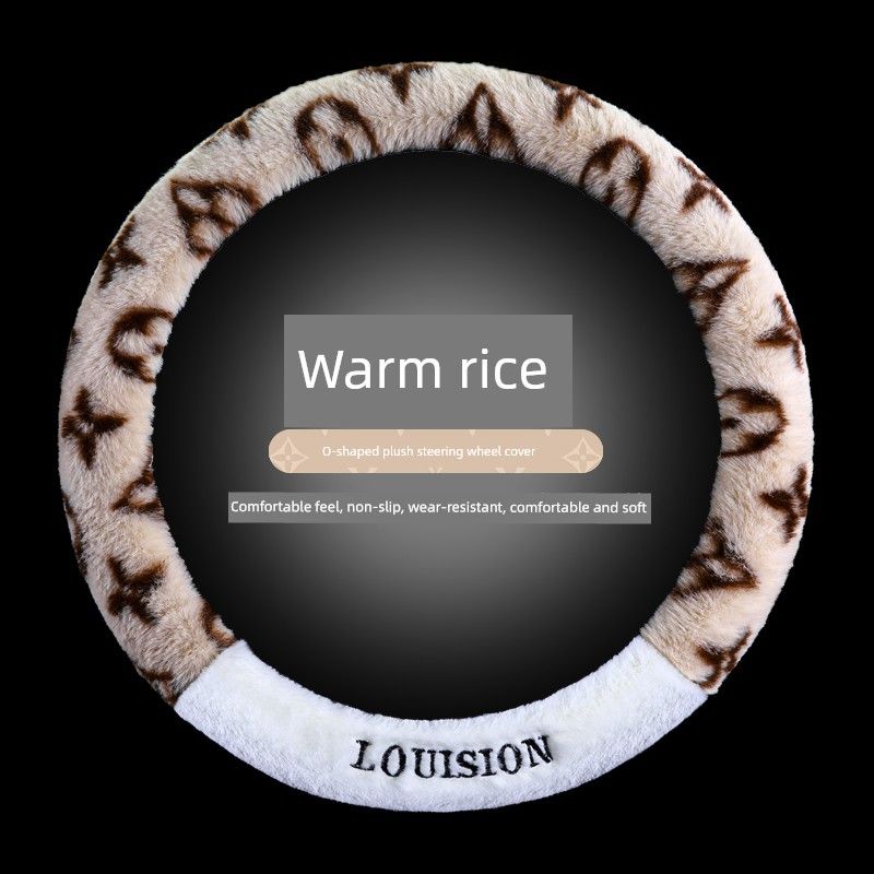 Plush Winter Car Steering Wheel Cover, Trendy and Cute for Women, Car Handle Cover for Girls, Winter Car Accessories