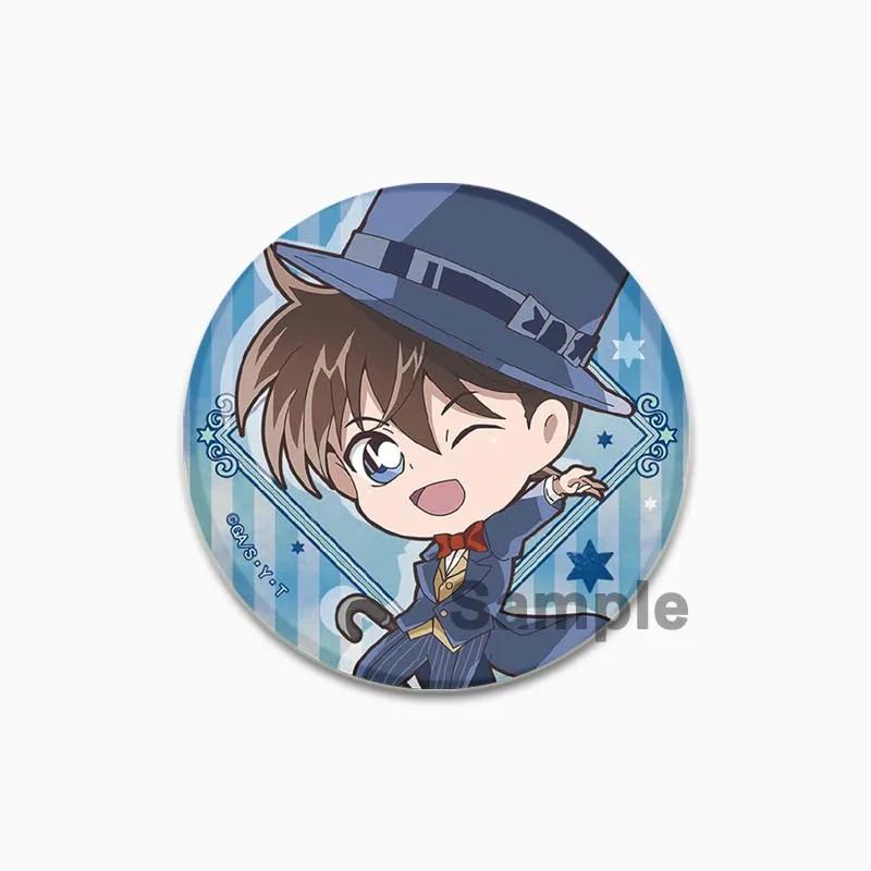 32/44/58mm Maorilan Haibara Ai Conan Hattori Heiji Badge Cartoon Anime Cute Brooch Pins for Clothes Backpack Hat Jewelry Accessories