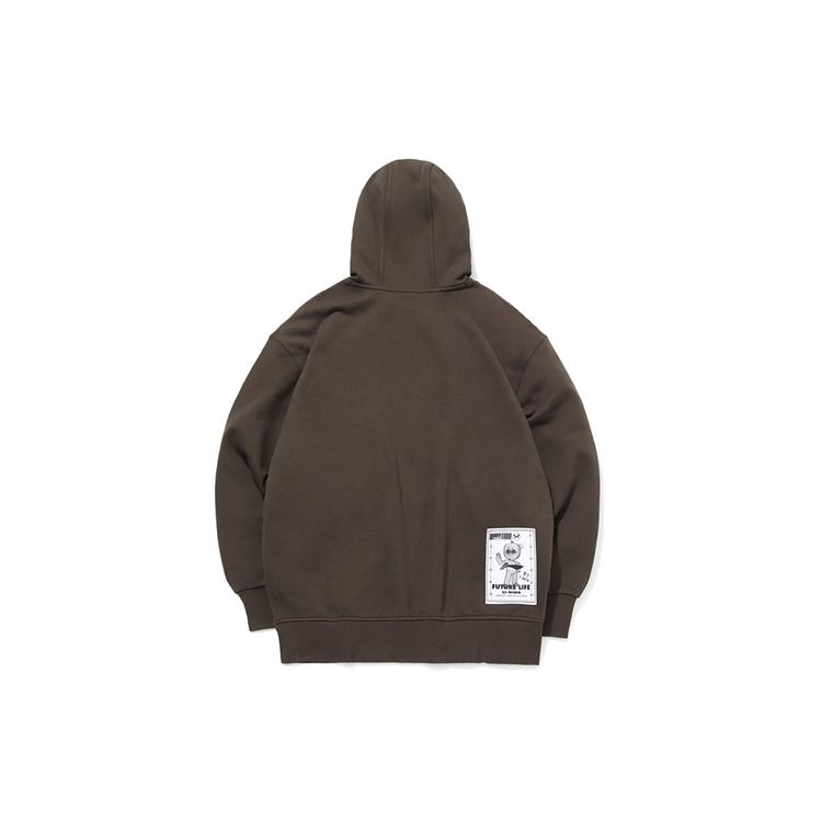 Li Ning X Panda Collaboration Printed Casual Pullover Sweatshirt Men Sweatshirt Black Brown AWDQC67-4