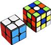QiYi Magic Cubes, Set of 2, 2x2 and 3x3 [2022], Magic Cube, Competition 3D Puzzle, Pop-Proof (Black, 2 Pieces)