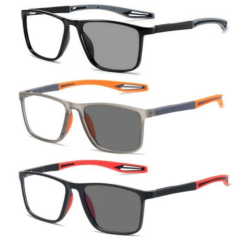 TR90 Frame Photochromic Glasses Lightweight Anti-Blue Light Glasses Myopia Eyewear Men Women