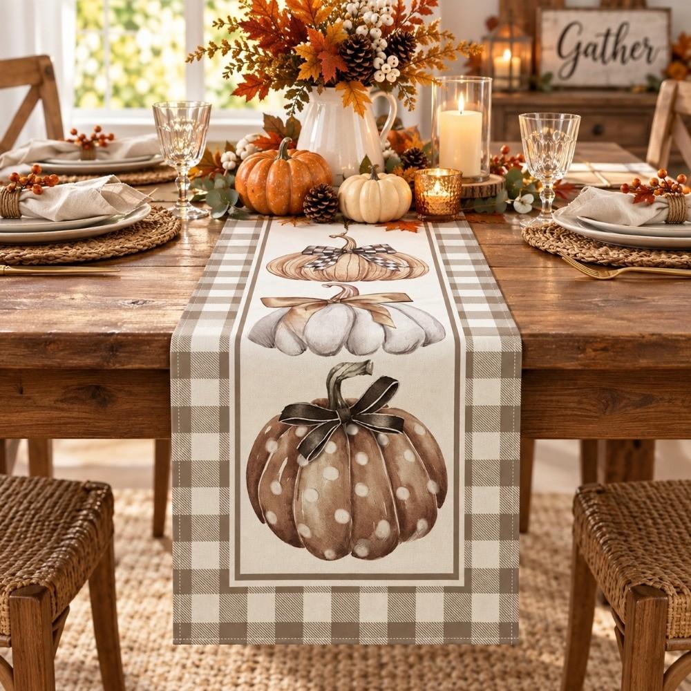 Maple Leaf Autumn Harvest Table Flag Flower Halloween Tablecloth Autumn Wedding