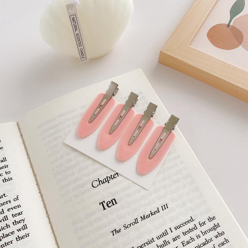 Ladies Side Bangs Fixed Tassel Hair Clips 4 Pieces/Set Head Accessories Barrette Hair Accessories Women Girls Makeup Tools