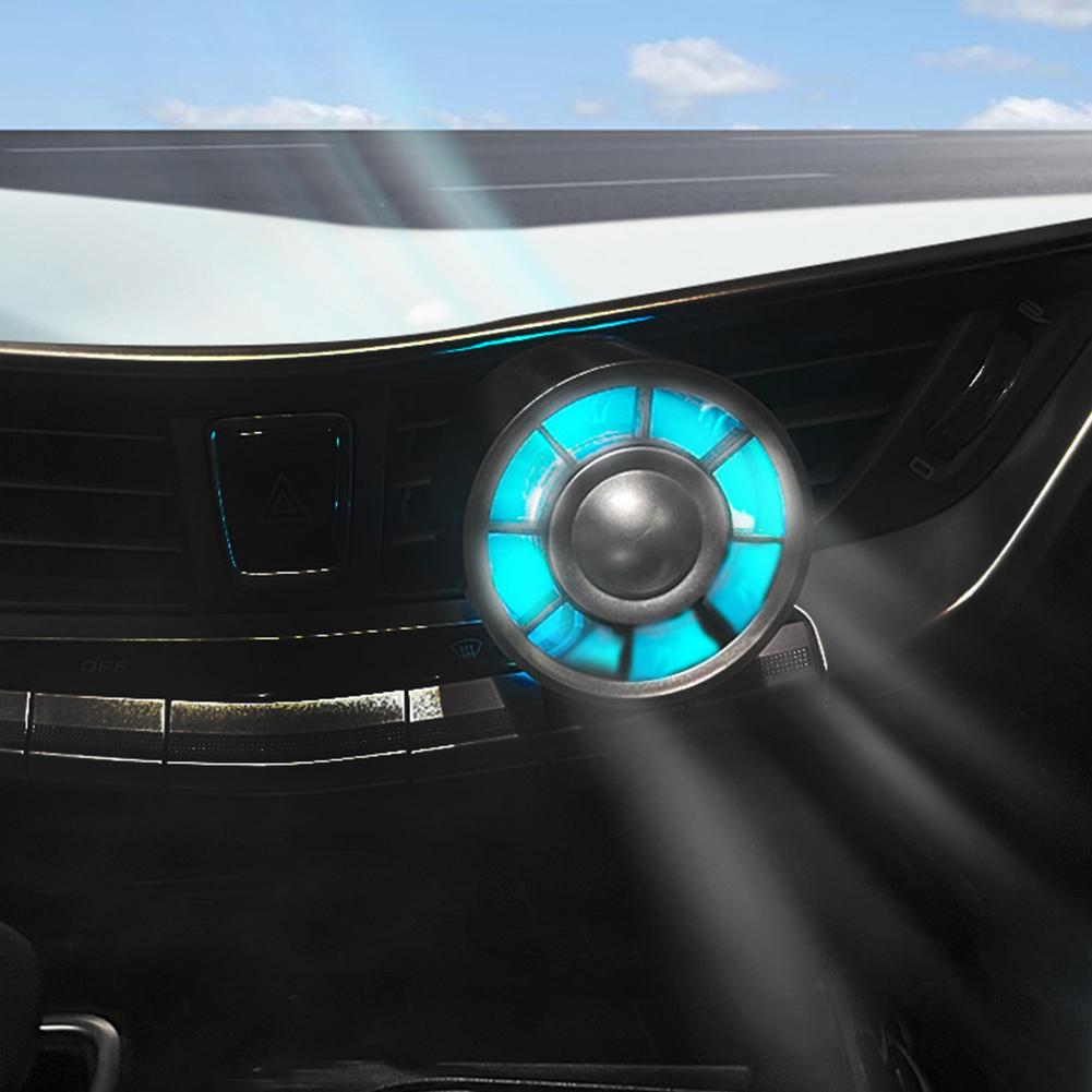 1 шт. Вентилятор воздухозаборника автомобиля USB-вентилятор для охлаждения с изменяющимся цветом подсветки 3-скоростной вентилятор Рассеивание тепла на заднем сиденье автомобиля Автоаксессуары