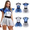 Women Alien Outerspace Halloween Cosplay Costume Club Pole Dance Show Stage Performance Spacemen Astronaut Costume Tutu Skirted