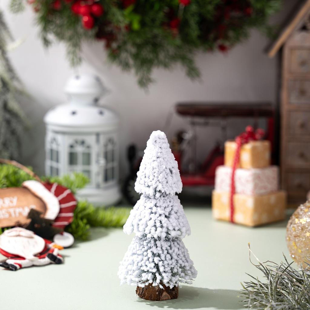 Мини Рождественские украшения Снежная сосна Рождественские украшения для дома Настольные Рождественские Навидад Новый год Подарок DIY Поделки