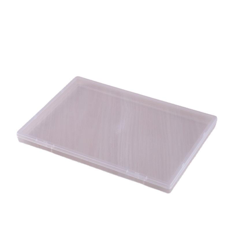 Rectangular Transparent Plastic Box for Jewelry Parts and Stationery, 1.7cm Height