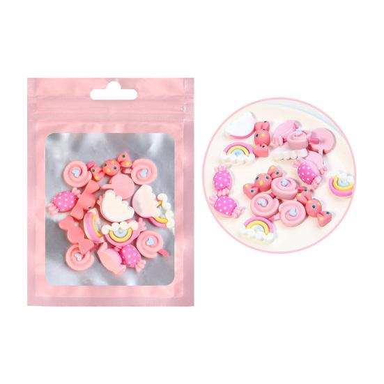 20Pcs Nail Decorations Wide Application Waterproof Lightweight Great Cartoon Animal Ice Cream Candy Heart DIY Ornaments for Girl