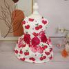 Pet Dress Одежда для собак Летнее платье с розовым принтом Вишневый топ Тедди Померанский шпиц Милая одежда Одежда для собак для маленьких собак щенок