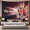 Custom Name Text Tapestry Cristiano Ronaldo Personalized Polyester Wall Tapestry For Bedroom And Room