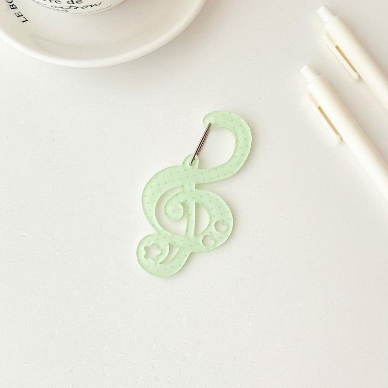 Карабин в форме ноты в горошек, альпинистская пряжка, акриловая пряжка конфетного цвета, брелок, многофункциональный крючок для ключей