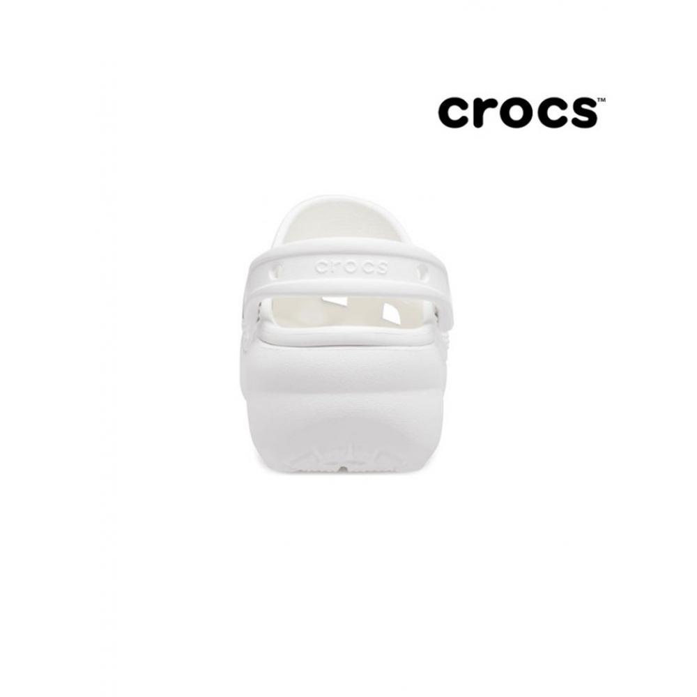Crocs Женские классические сабо на платформе, белые 206750 100