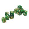 10x Six Sided D6 Dice Dotted For Props Purple Blue