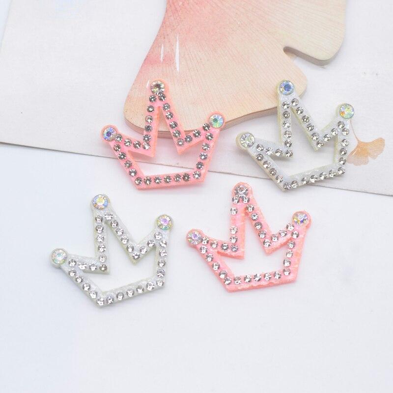 20 шт. 32*28 мм, корона, аппликации со стразами для рукоделия, наклейки на нашивки для скрапбукинга, головные уборы, заколки для волос, аксессуары для декора с бантом