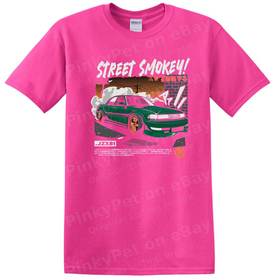 Street Smoker Car T Shirt Urban Racing Graphic Tee Cool Automotive Design