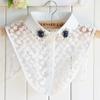 Spring Rhinestone Plum Blossom Lace Shirt Fake Collar Shirt Women'S Fake Collar Sweater Decorative Collar