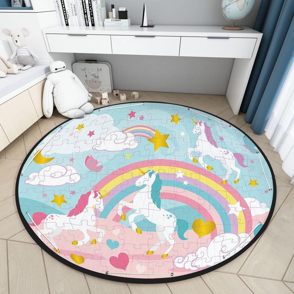 14 цветов, круглый 150 см, детский ковер, противоскользящий детский игровой коврик, детское одеяло для ползания, круглый ковер с животными, напольный коврик