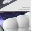 Orange PU Leather & Memory Foam Cloud Keyboard Mouse Pad