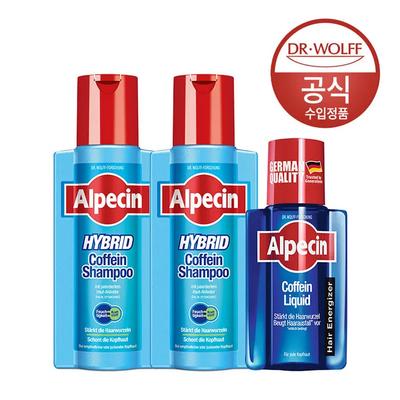 Alpecin Гибридный кофеиновый шампунь 250 мл x2 + Alpecin Кофеиновый лосьон 200 мл