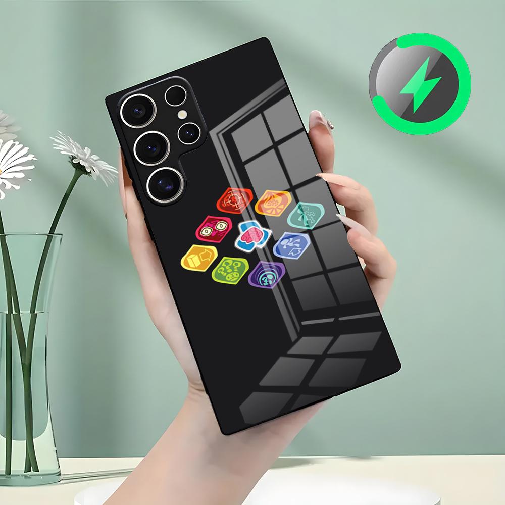 Чехол для телефона P-Psychonauts-S для Samsung S26 S25 S24 S23 S22 S21 S20 Edge Ultra Plus FE Для Magsafe Стеклянный чехол