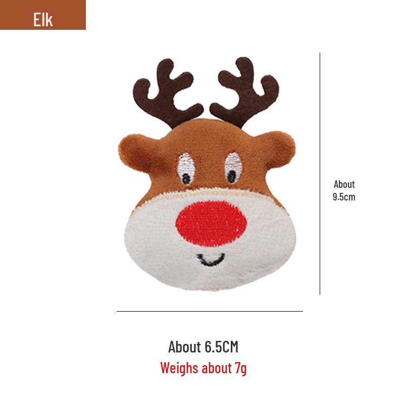 Christmas Reindeer Gingerbread Santa Plush Catnip Toy for Cats