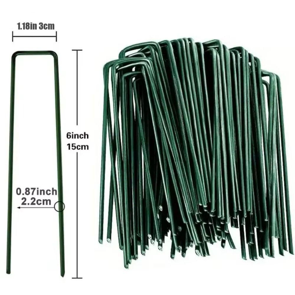 Bend-free U-shaped Garden Nail Durable and Sturdy Fence Tubing Stakes Sod Pins  Plastic Films