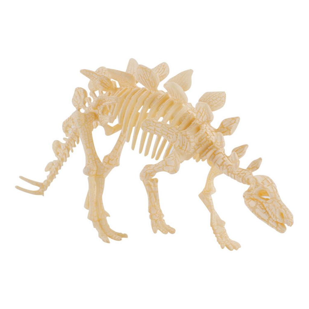 6Pcs/Set Dinosaur Skeleton 3D Puzzles Model Assorted Figurines DIY Assembly Simulation Dino Mammoth Bones Decoration Toy