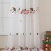 Москитные сетки Рождество Американская атмосфера Вышитые шторы Украшенные Готовые Рождественские колокольчики Снежинка
