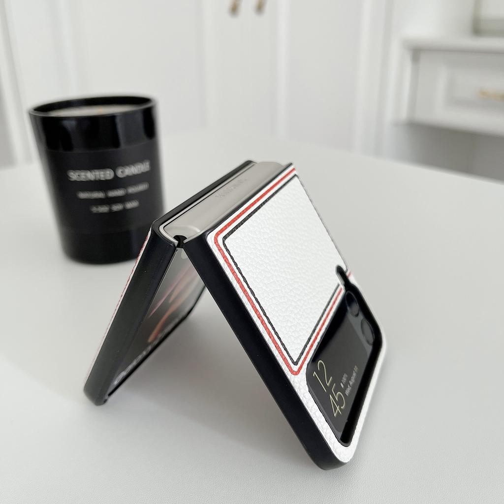 Чехол с личи для Samsung Galaxy Z Flip 4 3 5g, модный чехол 2022 года, противоударный роскошный кожаный чехол + чехлы для ПК для Flip4 Flip3