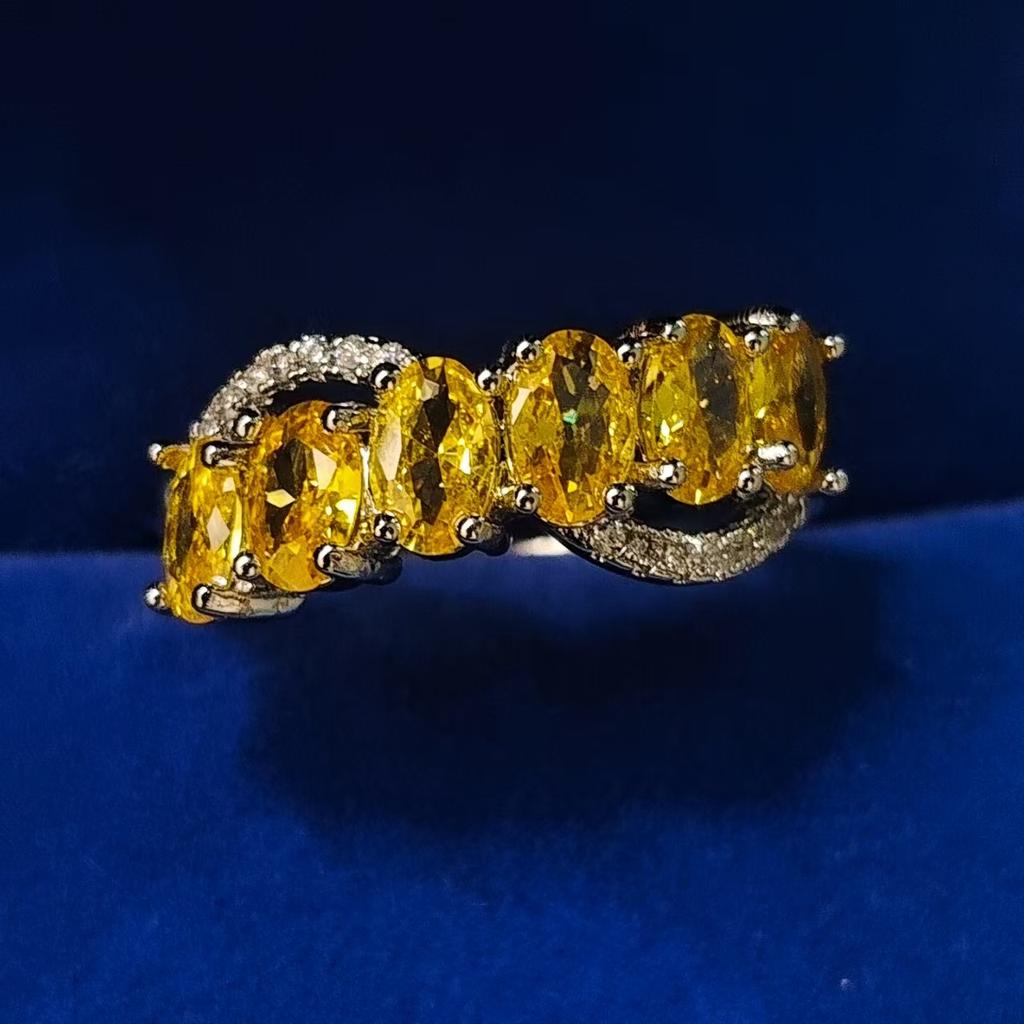 Imitation Natural Amethyst Ring, Women'S Multi-Grain Inlaid Ring, Open Ring, Simple And Exquisite Jewelry