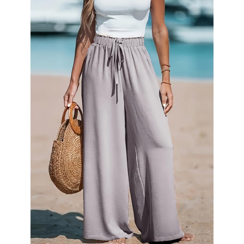 Женские широкие свободные брюки Four Seasons с завязками на завязках, удобные повседневные модные брюки