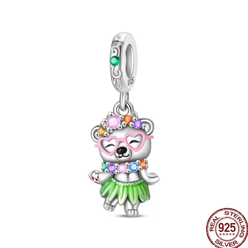 Весенняя коллекция бабочек Медный подсолнух Медведь Бабочка Цветные бусины Подходит для оригинального браслета 3 мм