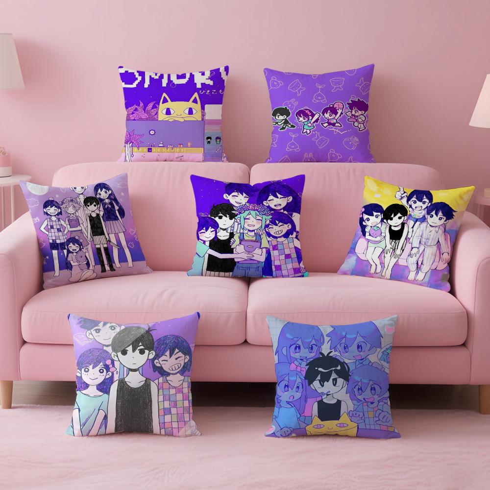 Eerie Indie Japanese Game Anime Kwaii OOmori Cushion Cover Pillow Case Soft Skin Friendly Fabric Concealed Zipper