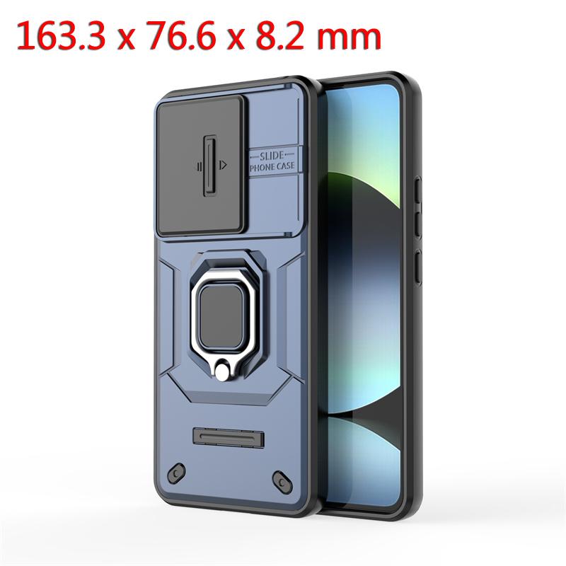Чехол для телефона с выдвижным окном для Redmi Note 14 4G, держатель-кольцо, магнитная задняя крышка для Redmi Note 14 4G, чехол для Redmi Note 14 4G