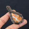 Maligano Jasper Gemstone Pure Copper Wire Wrapped Handmade Pendant Jewelry