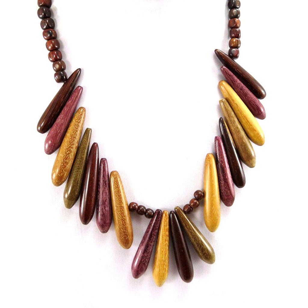 Les Trésors De Lily [E4923] - Necklace 'Amazonia' Wood
