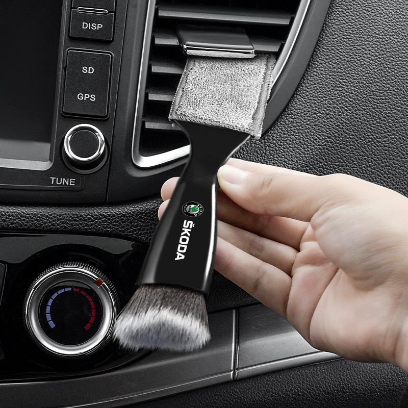 Щетка для чистки вентиляционных отверстий автомобильного кондиционера Автоаксессуары для Skoda Octavia Fabia A7 Kamiq Kapoq Kodiaq Rapid SCALA Superb Yeti Derivati