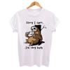 Cartoon Sloth Print Women T Shirt Plus Size Casual Short Sleeve O Neck T Shirt