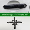 FOR Volkswagen VW Golf 4 Mk4 1999-2004 Accessory Glossy Carbon Fibre Pattern Door Handle Covers Trim 2000 2001 2002