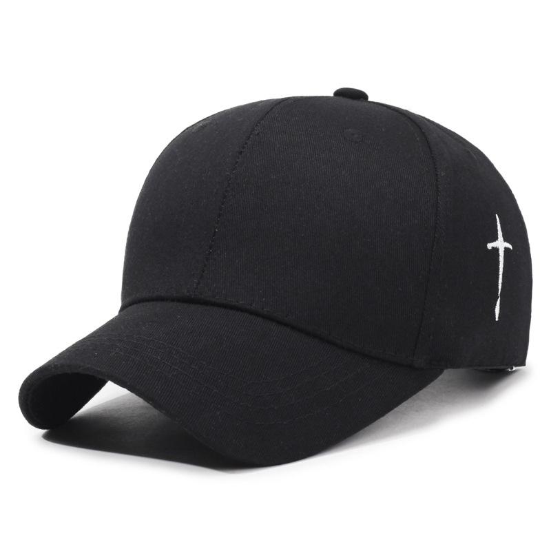 Spring And Autumn Side Embroidery Cross Baseball Cap Casual Versatile Sun Hat Outdoor Men'S And Women'S Sunscreen Hat