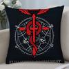 Anime F-Fullmetal Alchemist Pillow Case Short Plush Double-sided Print Square Throw Pillow Covers Sofa Home Cushion Decor