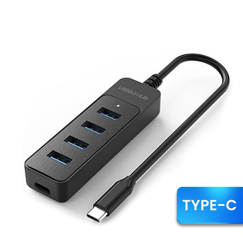 Расширитель USB на 4 порта Многопортовый USB 3.0 HUB Порт питания Type-C Высокоскоростной HUB 5 Гбит/с Док-станция для Macbook Аксессуары для ноутбука