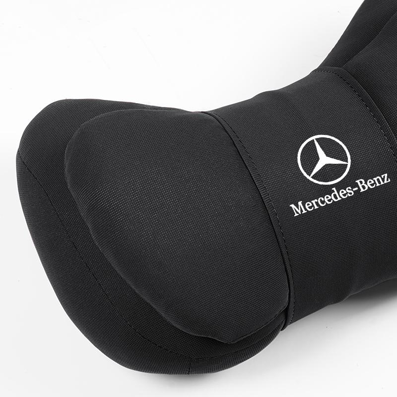 Car Soft Fabric Headrest Lumbar Support Decoration Auto Valve Cap For Mercedes Benz W205 C300 W203 W206 W108 W124 W126 W140 W168 ll1