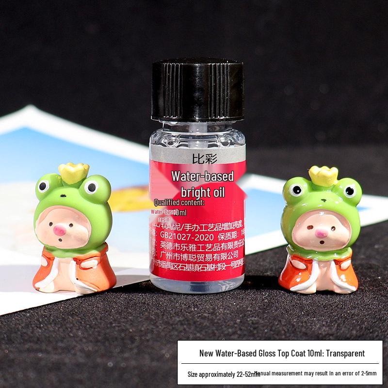 Glossy Water-Based Peelable Varnish & Cream Glue for Polymer Clay - Dustproof, Colorless Finish
