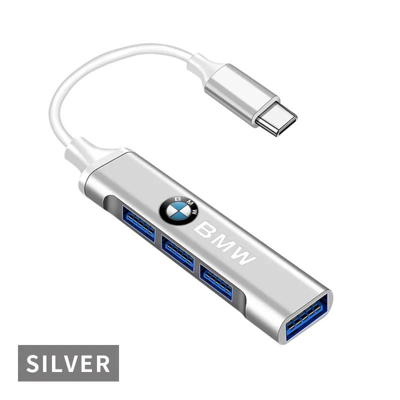 2025 Hot For BMW New 4IN1 Type C To USB A 3.0 HUB High Speed Multi Ports Splitter Adapter For BMW Performance F25 F26 F15 F16 E9