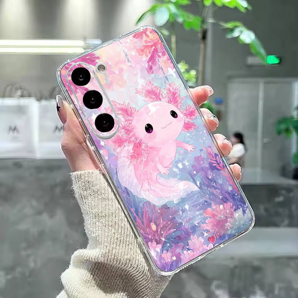 Мультяшный C-Милый A-Аксолотль Чехол для Телефона Для Samsung Galaxy A91,80,73,72 ,71,53,52,32 ,31,22,21s,20,Прозрачный Чехол