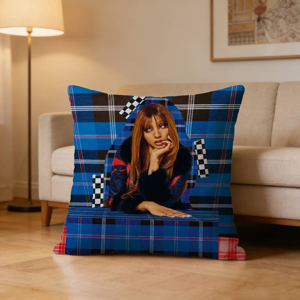 Pop Singer Pink P-Pantheress Pillow Case Pattern Printed Pillowcase For Living Room Sofa Cushion Cover